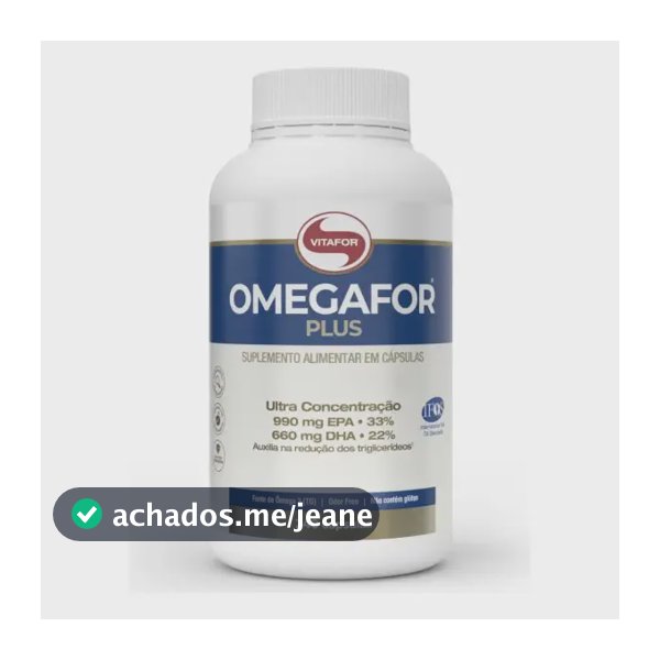 Ômega 3 Vitafor Omegafor Plus Em Cápsula Sem Sabor X 240g De 240 Un