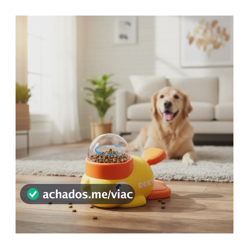 Alimentador Lento para Cães Jambo Pet Patisco P Amarelo