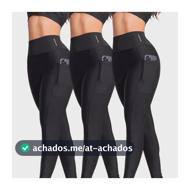 Kit 3 Legging Com Bolso Fitness Feminino Atletyca