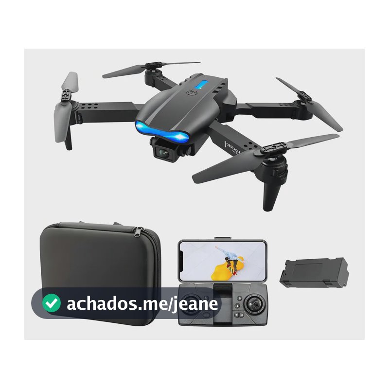 Drone E99 4k Wifi 2 Dupla Hdcâmeras Profissional Cor Preto