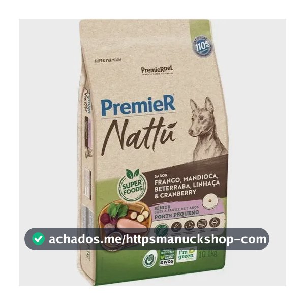 Premier Nattú Mandioca Para Cães Idosos Pequeno 10kg