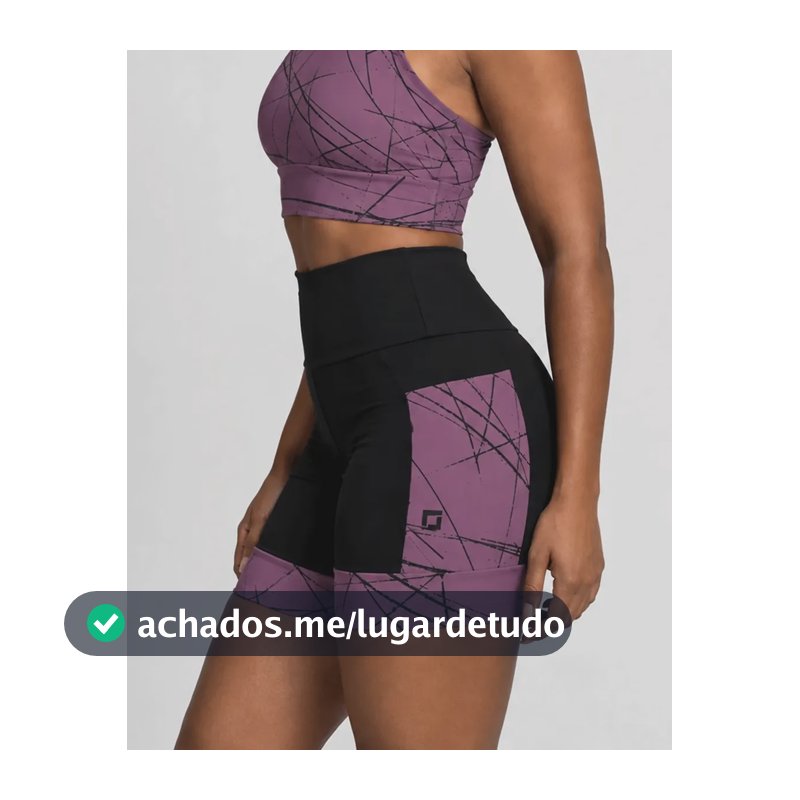 Shorts Corrida Cintura Alta Para Treino Zero Transparência Uva Rosada Liso M