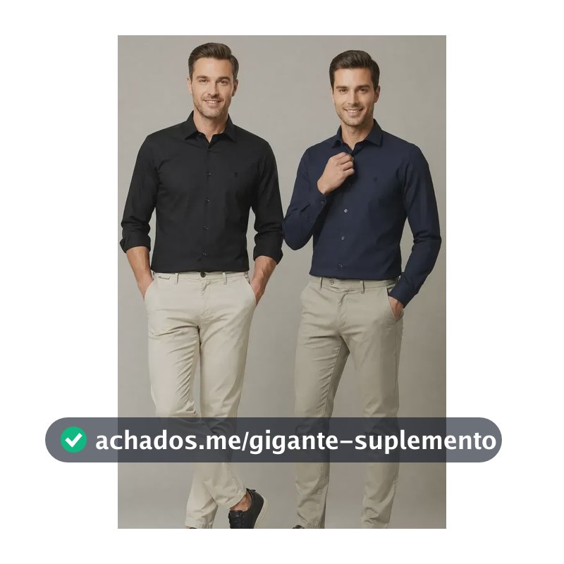 Kit 2 Camisas Slim Fit Polo Wear Preto / Marinho P