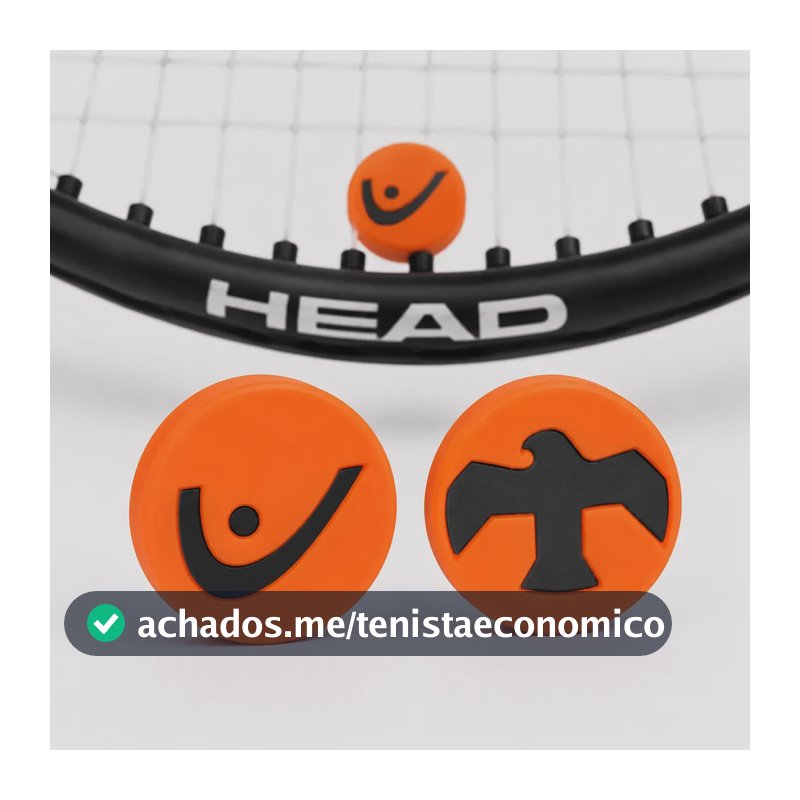 Kit 2 Antivibrador Head Raquete Tênis Dampener Laranja