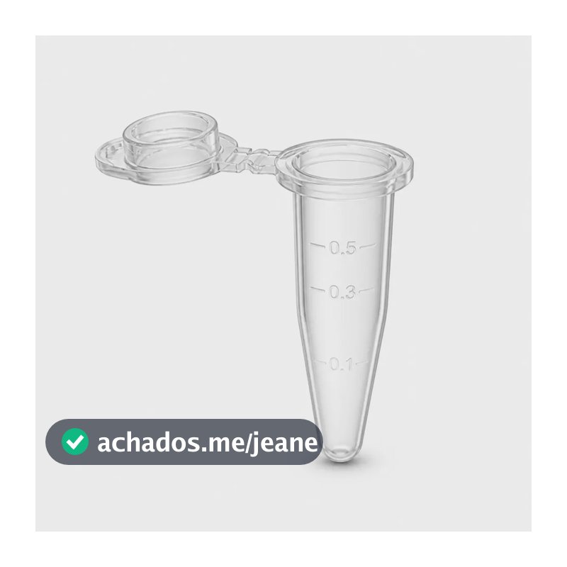 Microtubo Pino 0,5ml Graduado Neutro PP Autoclavável 1000un