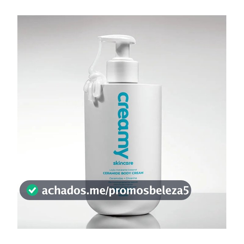 Creamy Skincare Ceramide 400ml | Aumento da Hidratação, Maciez, Firmeza da Pele, Rápida Absorção, Sem Fragrância e Hipoalergênico | Todos os Tipos de Pele