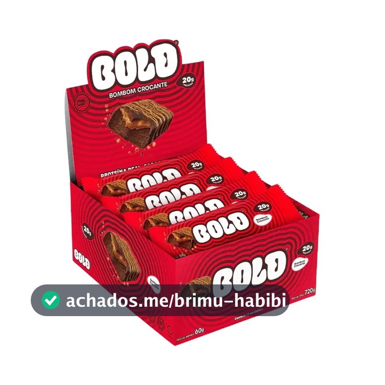 12 Barra De Proteína Bold Snack Bar Bombom Crocante 60g