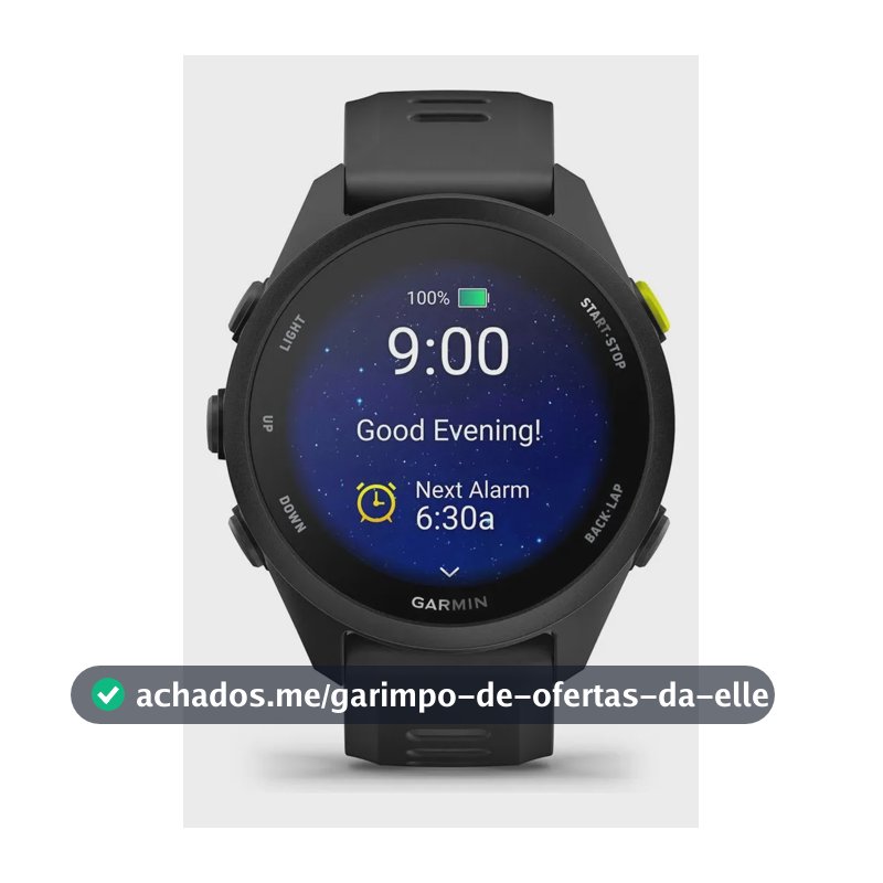 Garmin Relógio Forerunner 70 Preto- 42mm Com Monitor Cardíac Preto 42mm