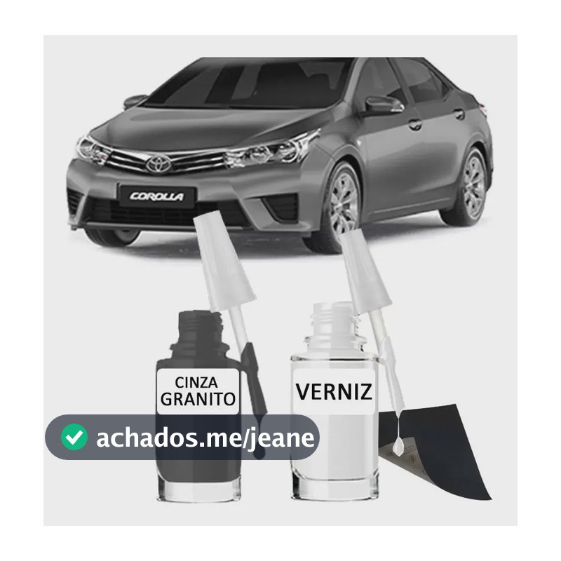 Tinta Tira Risco Automotivo Toyota Corolla Cor Cinza Granito