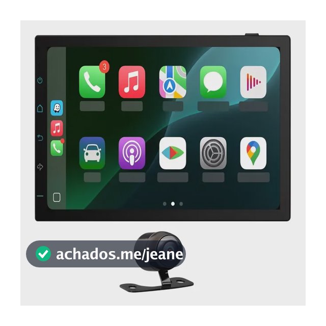Multimídia Mp5 Pro+ 7  Carplay Android Auto Sem Fio + Câmera Preto