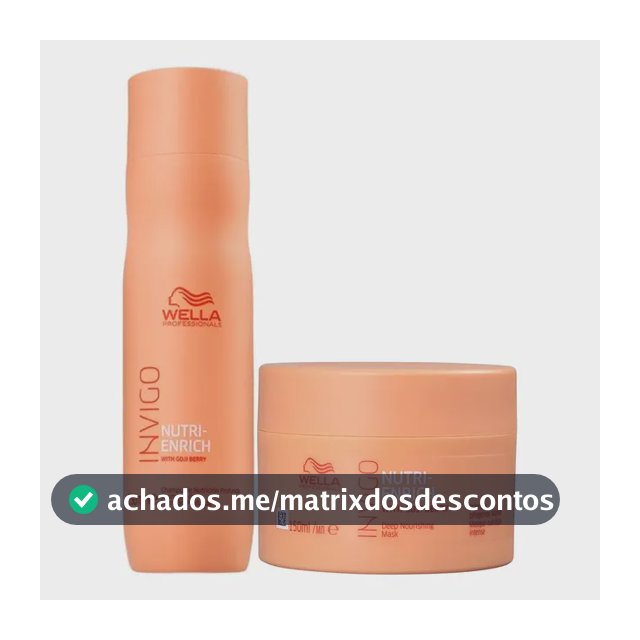 Kit Invigo Nutri Enrich Shampoo 250ml E Máscara 150ml