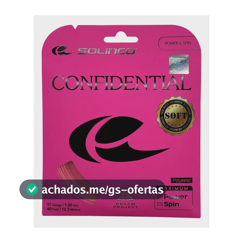 Corda Solinco Confidential Soft 1.20mm 17g 1.2 Mm Rosa
