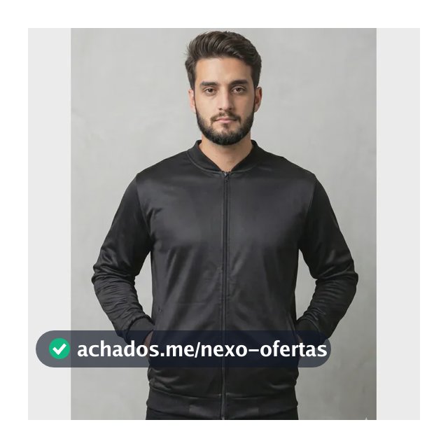 Jaqueta Masculina Bomber Chimpa Com Zíper E Bolsos