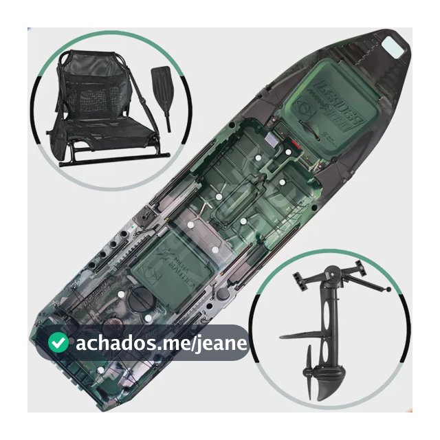 Caiaque Leader 1090 Milha Náutica Com Pedal Power Drive