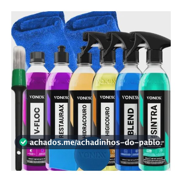 Kit Lavagem Automotiva Completa Profissional Produtos Vonixx