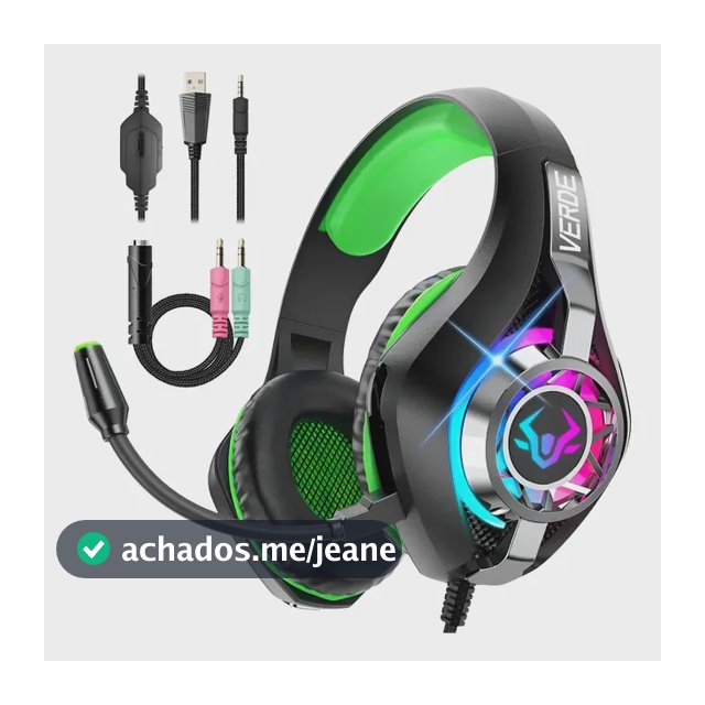 Fone Ouvido Headset Gamer Led Compatível Com Pc Ps4/5 Xbox