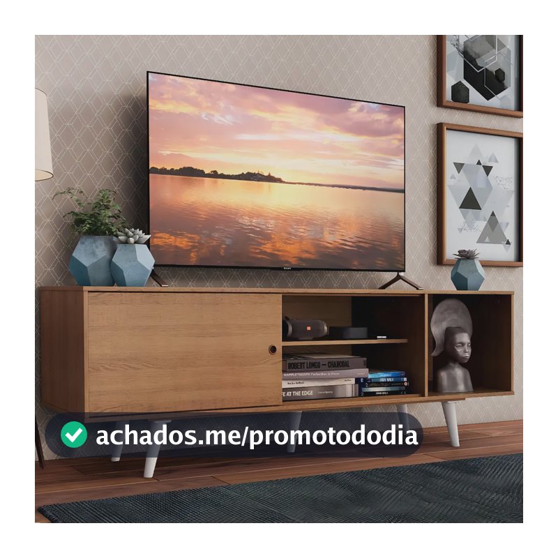 Rack Madesa Dubai Tv Até 65 Polegadas Pés - Rustic/branco
