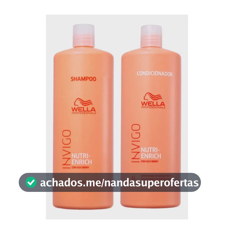 Kit Wella Invigo Nutri Enrich Shampoo 1000ml + Cond 1000ml