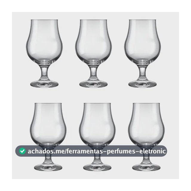 Kit 6 Taças Nadir Dublin 400ml Vidro para Cerveja e Chopp