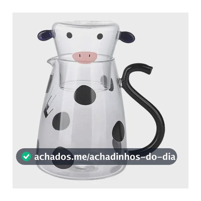 B Jarra De Vidro Transparente Tipo Vaca Para Café