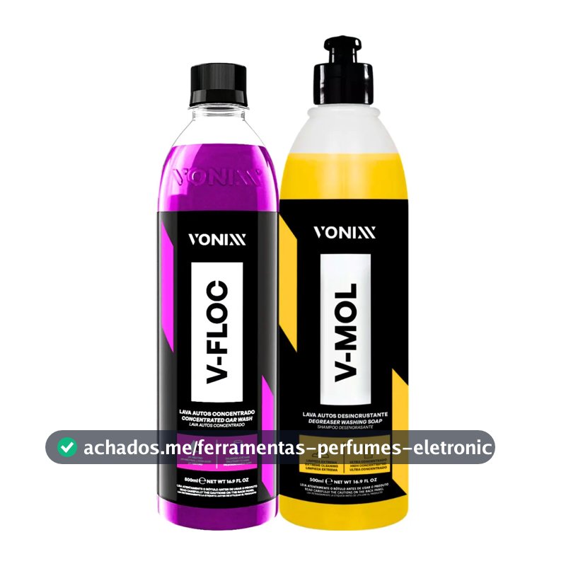 Kit Shampoo Automotivo Esfregação Neutro V-floc V-mol Vonixx