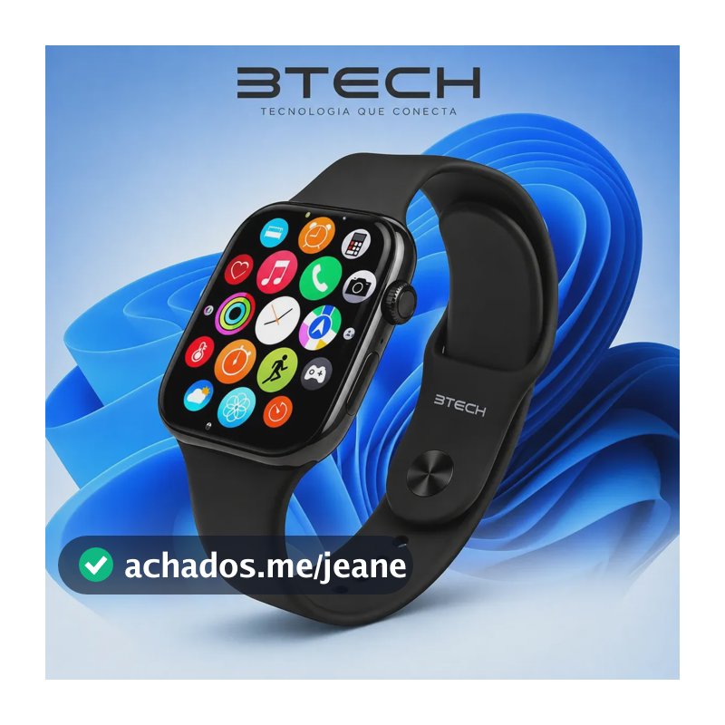 Smartwatch S10 Série 10 Relógio Digital Masculino Feminino Resistente A Agua Caixa Preta Com 2 Pulseiras Smartwatch Completo Compatível Android E Ios Monitor Atividades 3 Tech Preto Liso