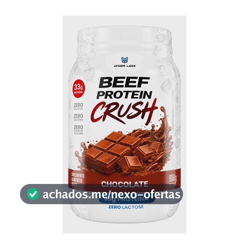 Beef Protein Crush Under Proteína Isolada 100% Zero Lactose Chocolate 900g
