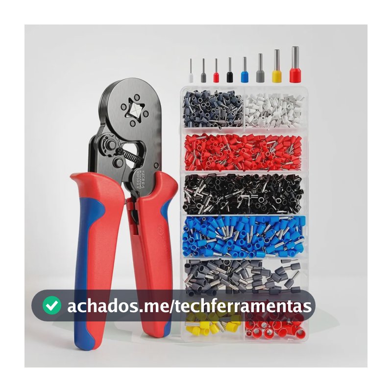 Kit Alicate Crimpar C/1200 Terminal Ilhós Several 0,25 A 10mm