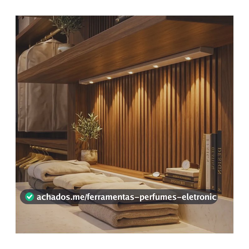 Luminária Barra Led 60cm Sensor Movimento Recarregável Usb 1.5v Branco-40cm