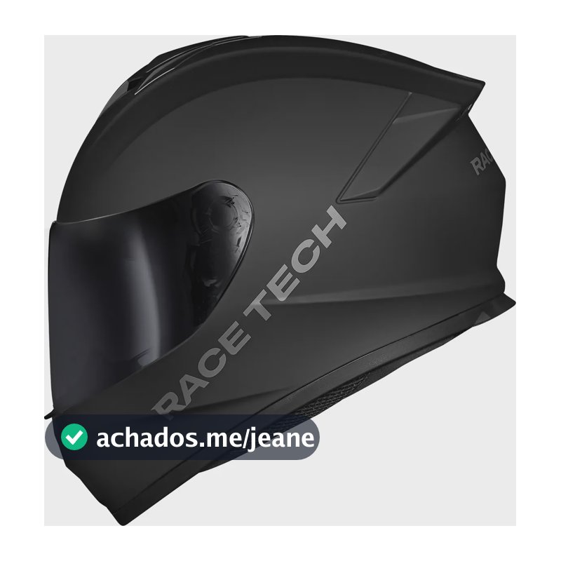Capacete Race Tech Hit Preto Fosco Monocolor Fosco 57/58