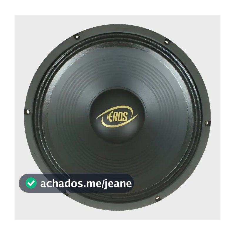 Alto Falante Woofer Eros 12 Pol 450 Lc Black 4 Ohms Preto
