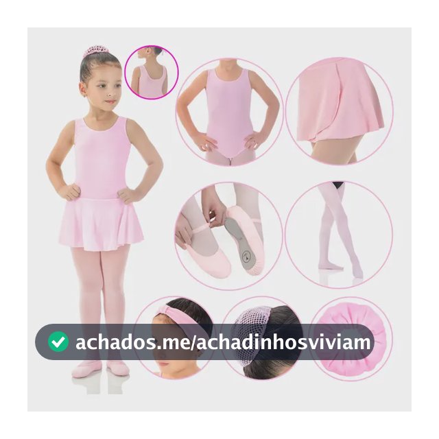 Kit Completo Ballet Infantil Balé 7 Peças C/ Sapatilha
