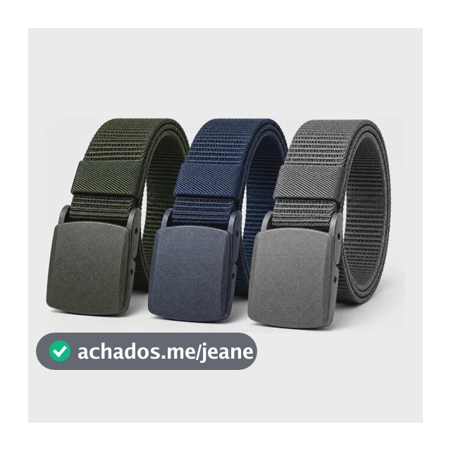 Kit 3 Cintos Antialérgico Fivela Engate Rápido Atacado