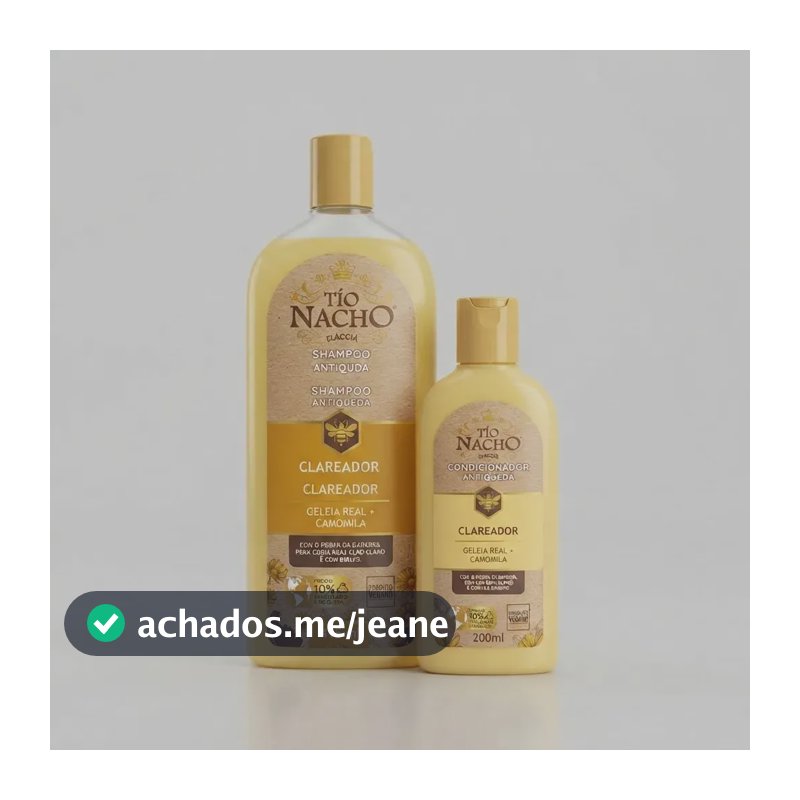 Shampoo 415ml + Condicionador 200ml Tio Nacho Kit Clareador 615ml