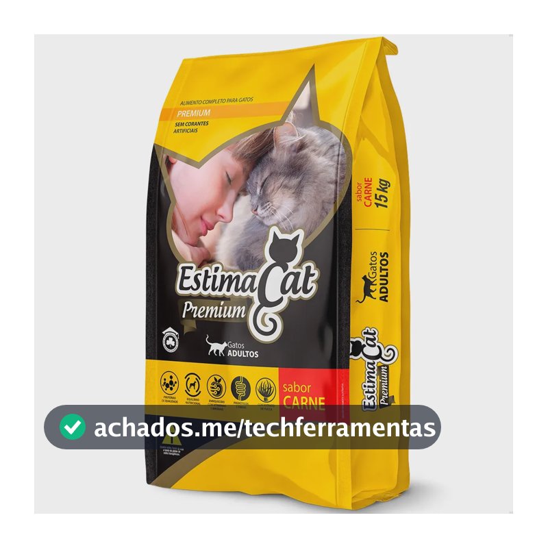 Ração Gato Estimacat Premium Adulto Sabor Carne 3kg