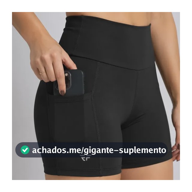 Shorts Academia Fitness Corrida Feminino Com Bolsos Cós Alto