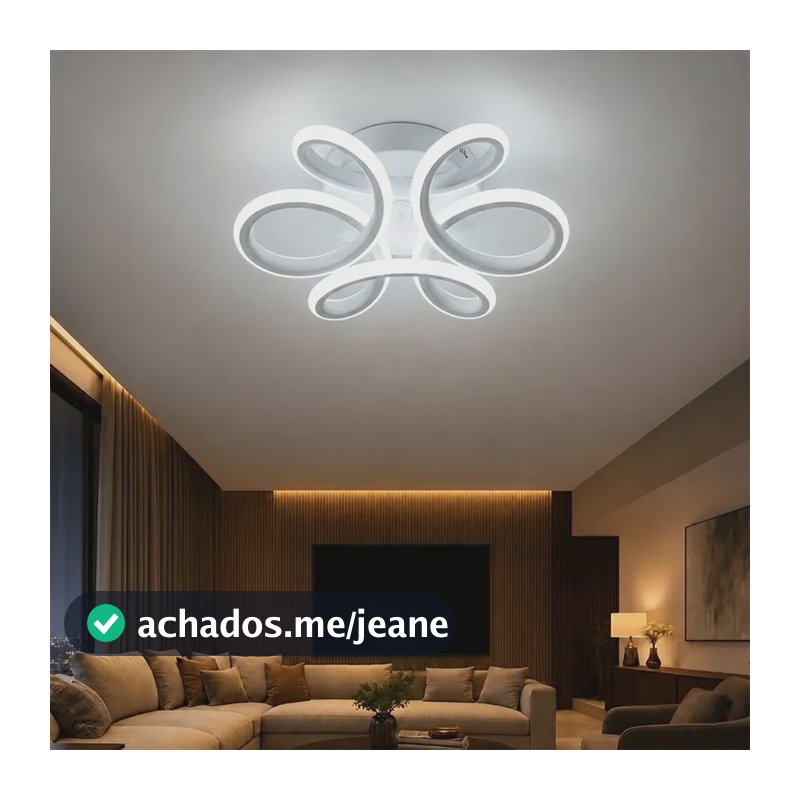 Luminária De Teto Moderna Com Seis Folhas, 3 Em 1 110v - 220v Branco