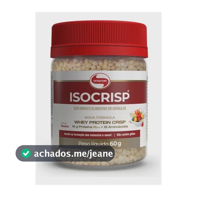 Suplemento Alimentar Isocrisp Whey Protein 60g Vitafor