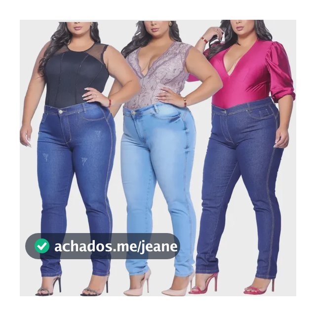 Kit 3 Calças Jeans Plus Size Cintura Alta Lycra