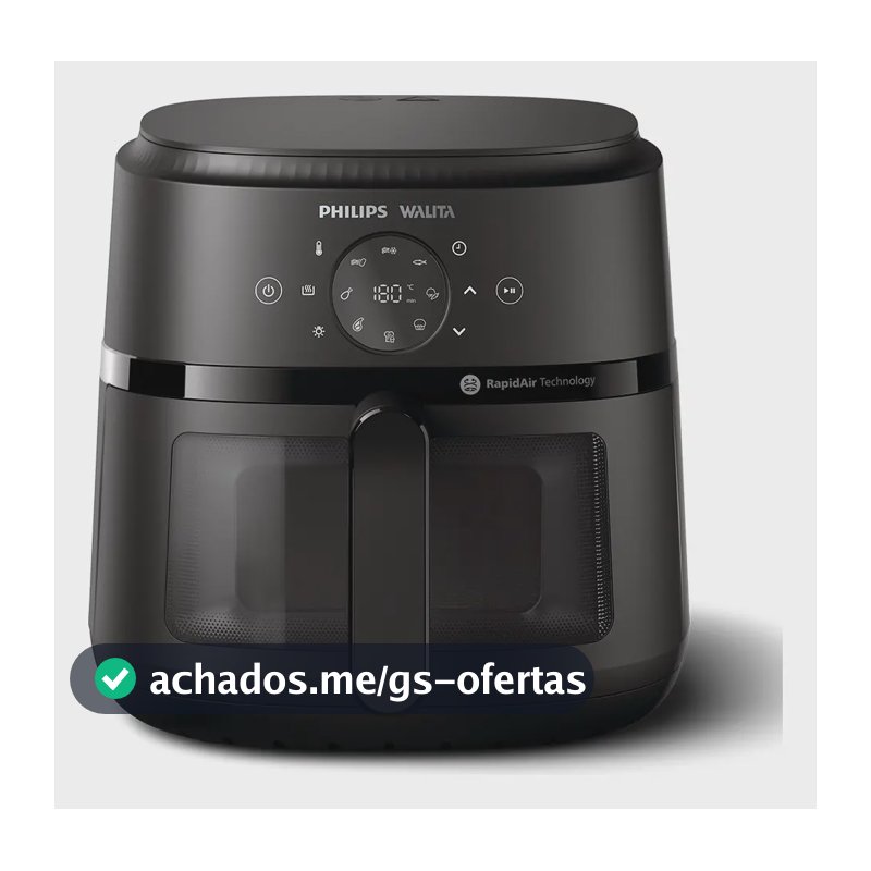 Fritadeira Airfryer Digital Philips Walita NA230/00 Negro