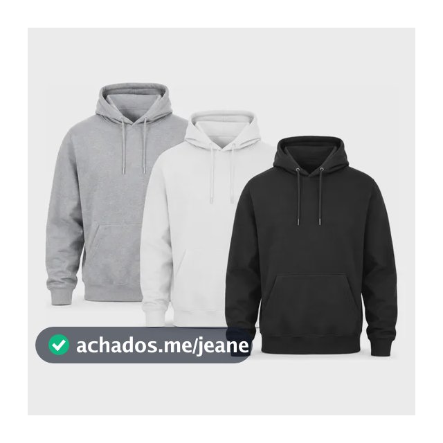 Kit 3 Moletom Blusa De Frio Agasalho Com Capuz Bem Quente