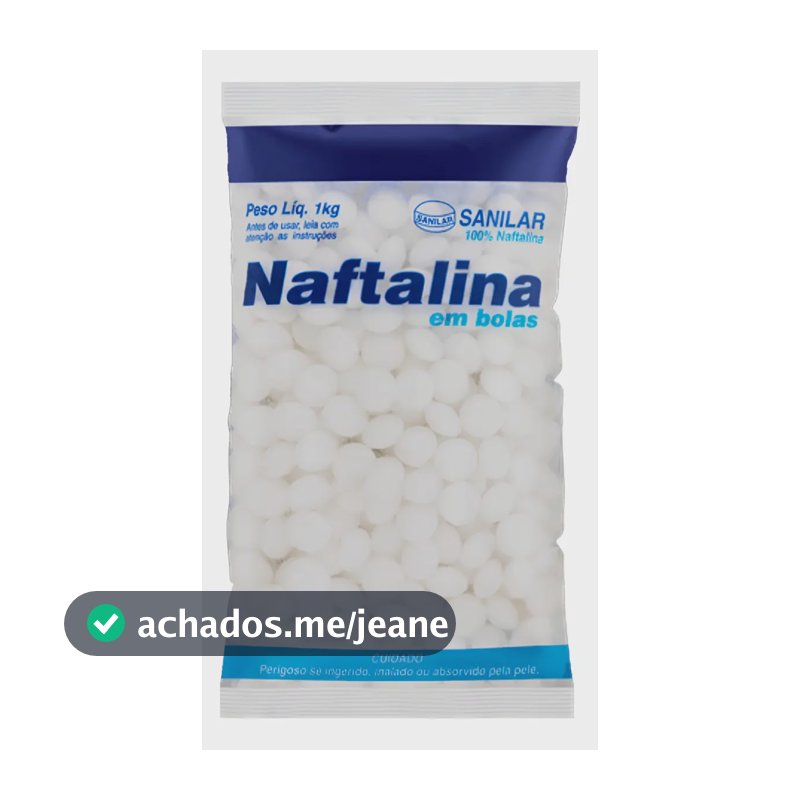 Naftalina Em Bolas Super Concentrado Pacote De 1kg