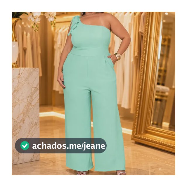 Macacão Longo Feminino Plus Size Festa Madrinhas Genérica