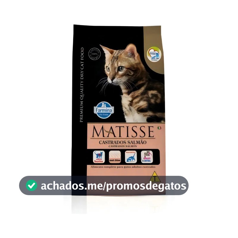 Ração Seca Matisse Gato Castrado Salmão 7,5kg