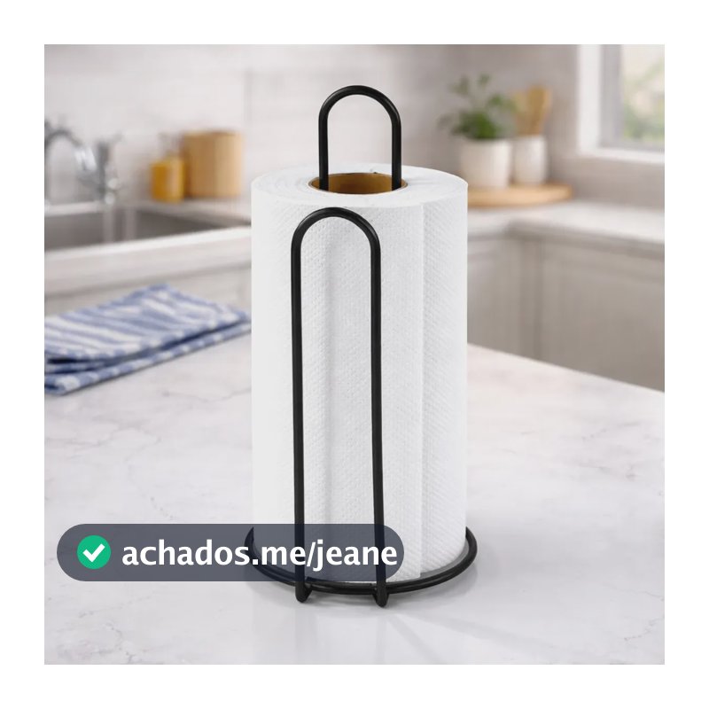 Suporte Porta Rolo Papel Toalha Vertical De Mesa Metal Preto Nome Do Desenho Porta Rolo Black Passerini
