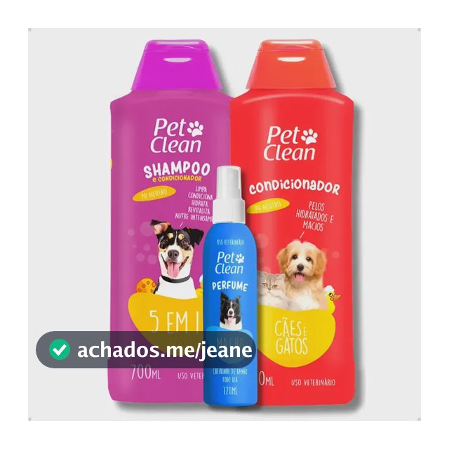 Kit Banho Shampoo 5 Em 1, Creme Condicionador E Perfume Pet