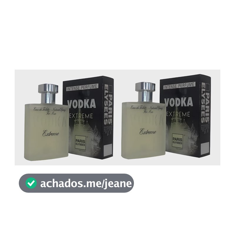 Com 2 Perfumes Vodka Extreme Paris Elysses Masc 100 Ml