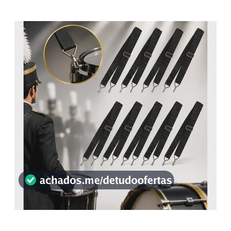 Kit 10 Talabartes Repinique Caixa Percussão Escola De Samba