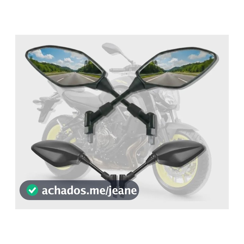 Retrovisor Espelho Giro 360 Par Mt03 Mt07 Mt09 Lente Convexa Honda