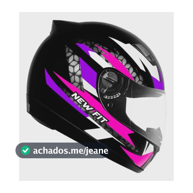 Capacete Moto Ebf New Fit Control Fechado Cor Preto/Rosa 58